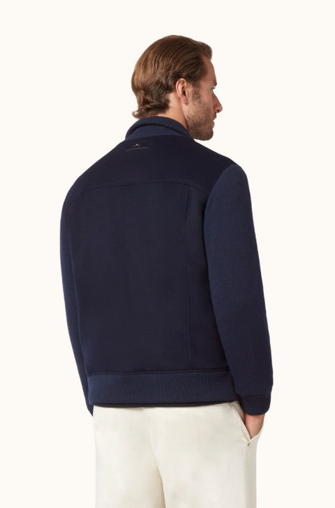 Blouson in lana e cashmere "Aliseo" Paul & Shark blu navy