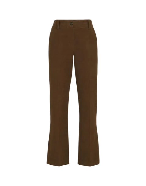 Pantalone a Sigaretta in Cotone Elasticizzato - Cacao