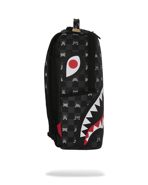 Sprayground Zaino Gray Peeking Character Check - vista 2