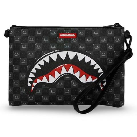 Sprayground Pochette Sharks In Paris Bubbly Black Check - vista 1