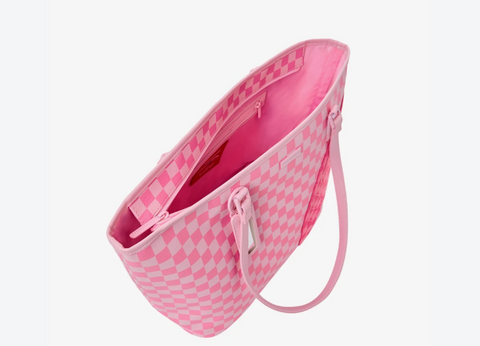 Sprayground Borsa Tote Pink Sharks In Paris Patch - vista 2
