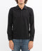 Polo manica lunga in jersey stretch nera