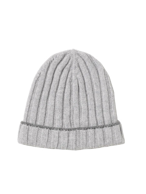 Cappello in Cashmere a Coste - Ciottolo