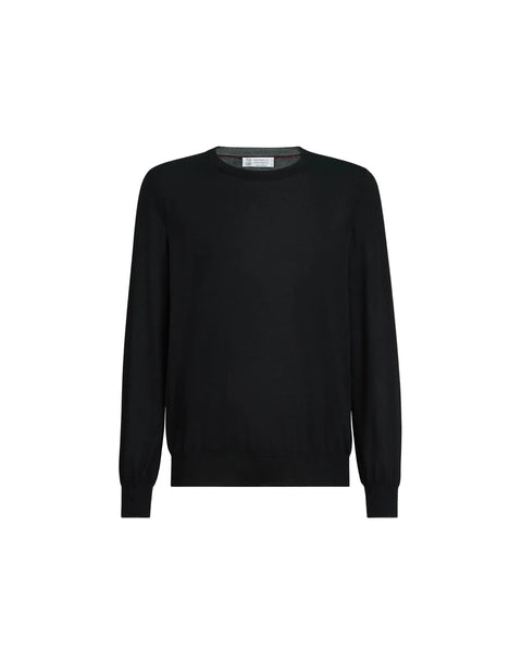 Maglia Leggera in Cashmere e Seta - Nero