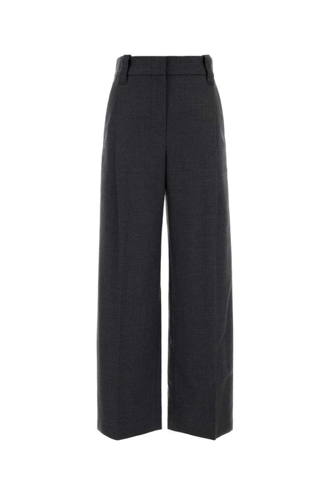 Brunello Cucinelli Pantaloni in Lana Vergine - Grigio Scuro