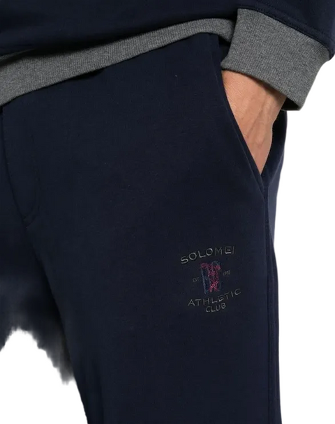 Pantalone Jogger in Cotone - Cobalto