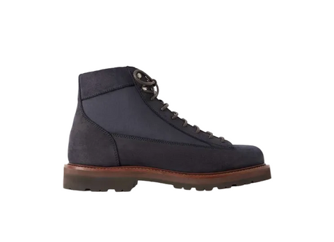 Boot Urban in Camoscio e Tessuto Techno - Dark Blue