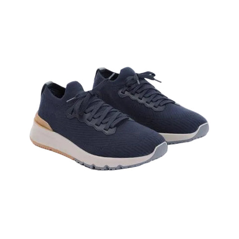 Runners in Lana Jacquard - Navy