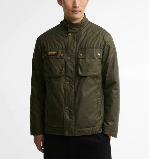 Barbour International Winter Merton Giacca Cerata Olive Night