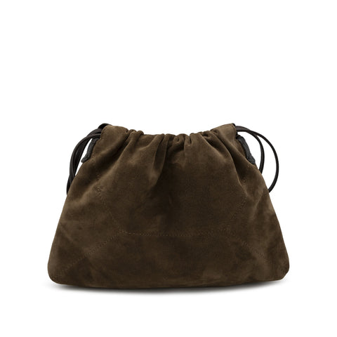 Borsa a Tracolla in Camoscio - Caramello