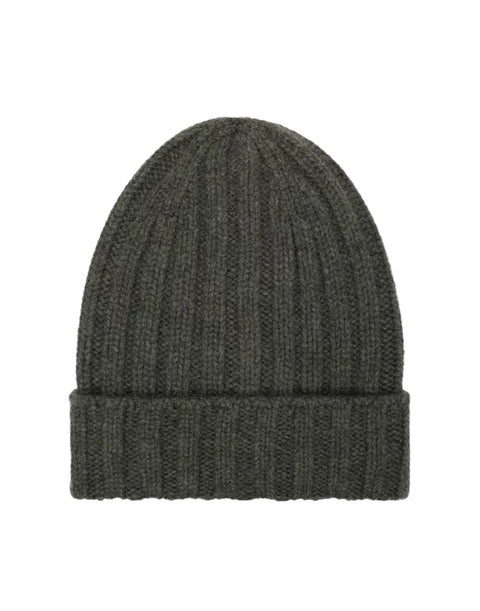 Cappello a Coste in Cashmere - Antracite