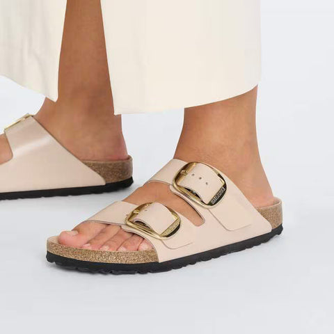 Birkenstock Arizona Big Buckle High-Shine New Beige