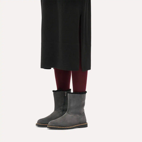 Birkenstock Uppsala Zip S Shearling Charcoal