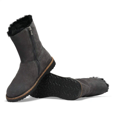 Birkenstock Uppsala Zip S Shearling Charcoal
