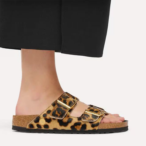 Birkenstock Arizona Fur Hex Leo Natural