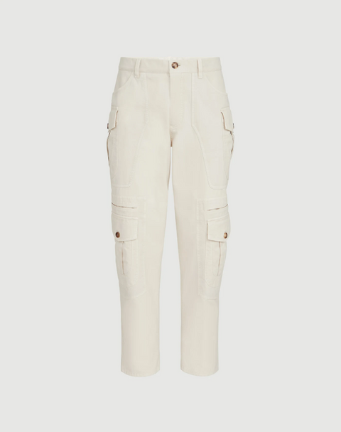 Brunello Cucinelli Pantalone in gabardina di cotone - Bianco