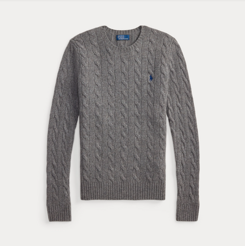 Maglione girocollo in lana e cashmere a trecce Polo Ralph Lauren