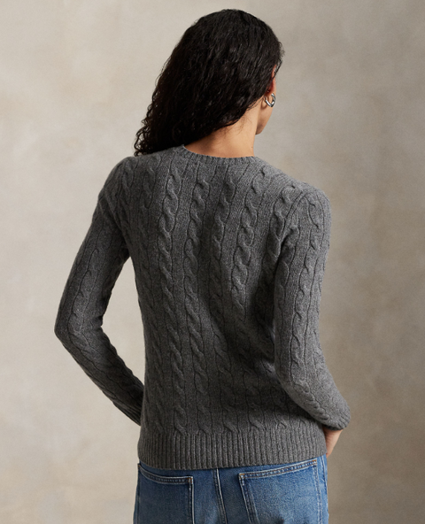Maglione girocollo in lana e cashmere a trecce Polo Ralph Lauren