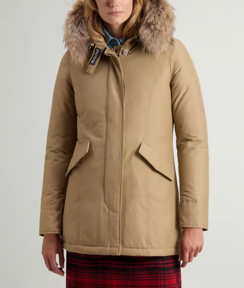Woolrich Arctic Raccoon Parka - Gold Kaki