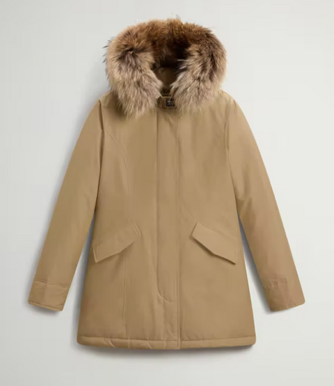 Woolrich Arctic Raccoon Parka - Gold Kaki