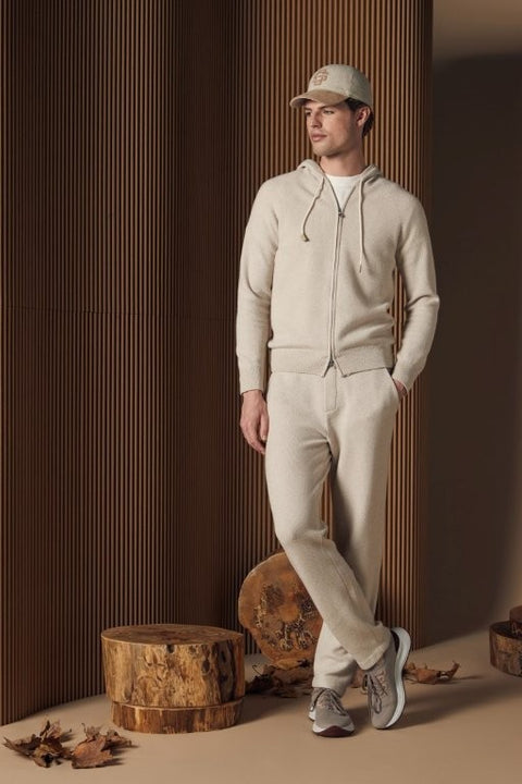 Gran Sasso Tuta in Puro Cashmere - Beige