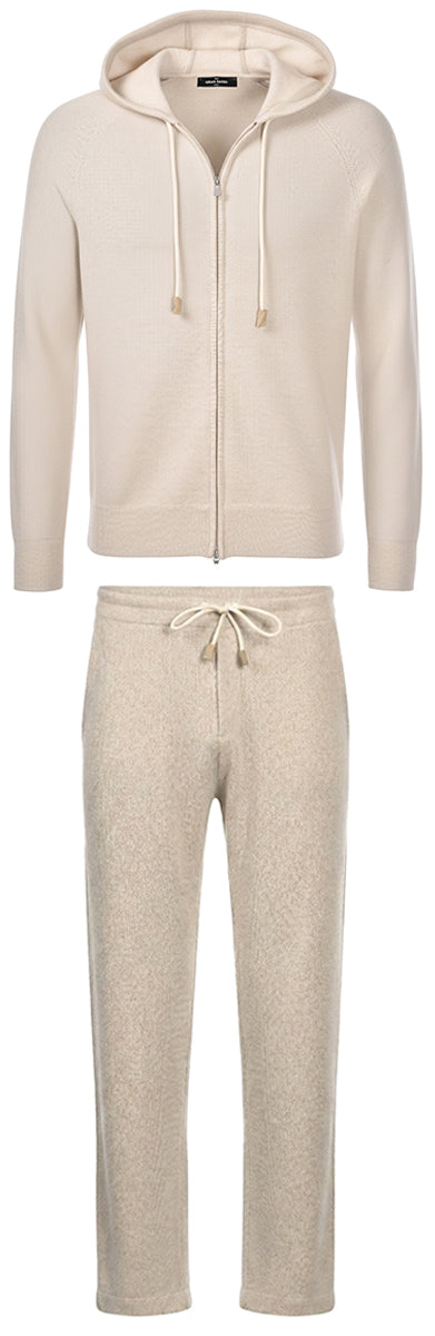 Gran Sasso Tuta in Puro Cashmere - Beige