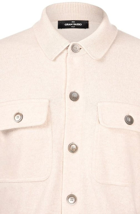 Gran Sasso Cardigan in Puro Cashmere - Beige