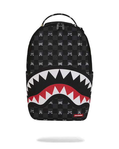Sprayground Zaino Gray Peeking Character Check - vista 1