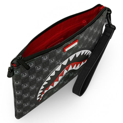 Sprayground Pochette Sharks In Paris Bubbly Black Check - vista 3