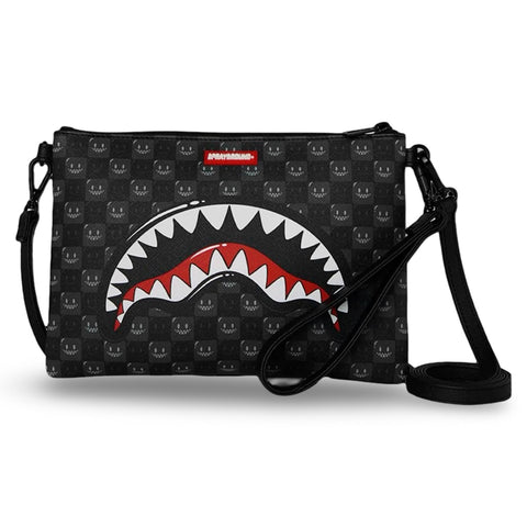 Sprayground Pochette Sharks In Paris Bubbly Black Check - vista 4