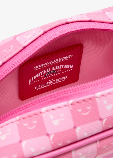 Sprayground Astuccio Pink New Check Faces - vista 4