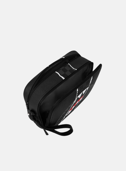 Sprayground Beauty Case Center Rip Gray Check - vista 3