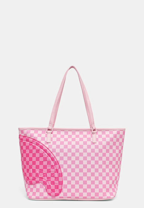 Sprayground Borsa Tote Pink Sharks In Paris Patch - vista 1
