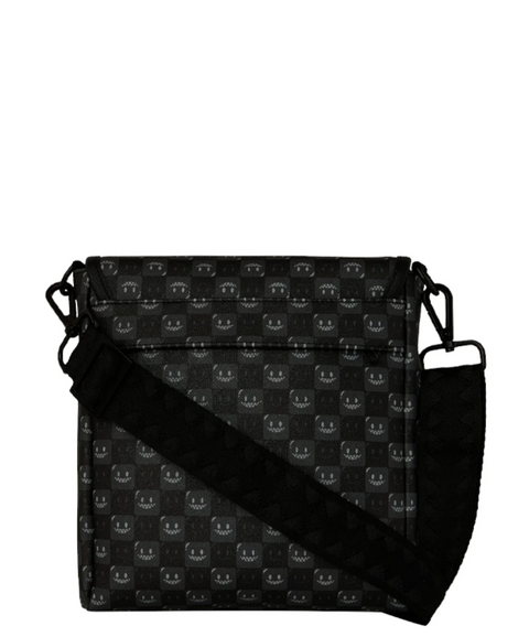 Sprayground Borsa Messenger Sharks In Paris Black Check - vista 2