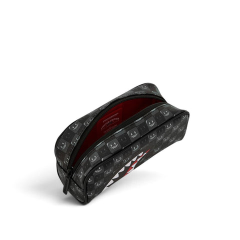 Sprayground Astuccio Sharks In Paris WTF Bubbly Black Check - vista 3