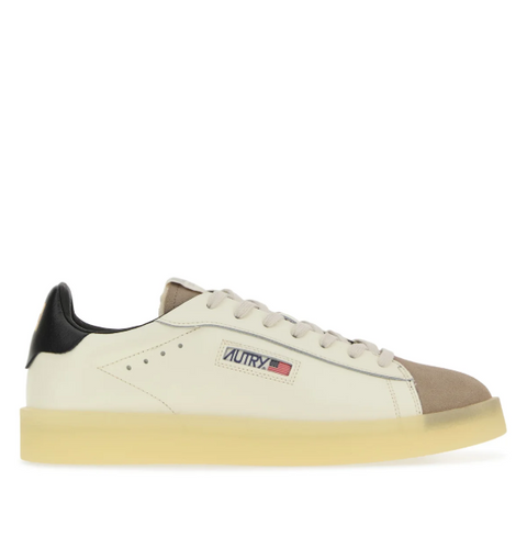 Sneakers Dallas Low in Pelle Bianca e Suede Uomo
