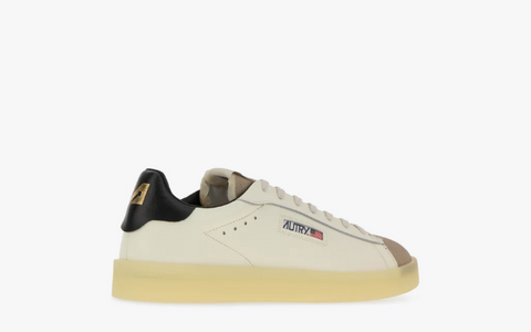 Sneakers Dallas Low in Pelle Bianca e Suede Uomo