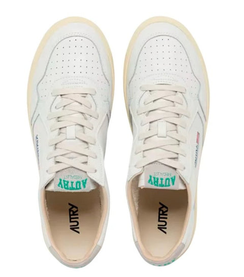 Sneakers Medalist Low – Pelle bianca e suede Chocolate Chip