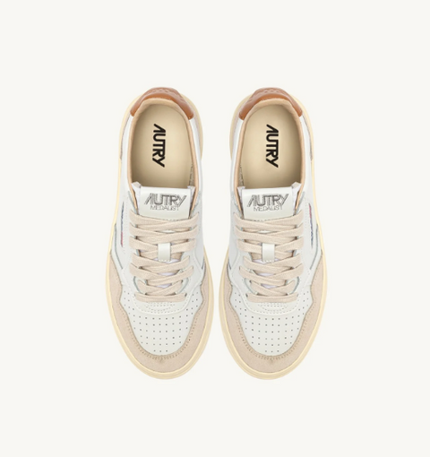 Sneakers Medalist Low – Suede e pelle bianca e Lion