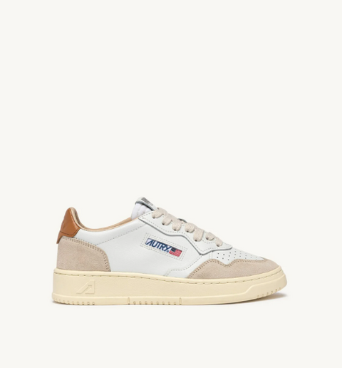 Sneakers Medalist Low – Suede e pelle bianca e Lion
