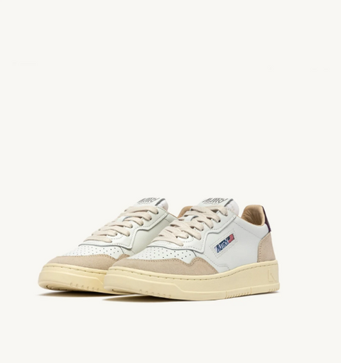 Sneakers Medalist Low – Suede e pelle bianca e Fig
