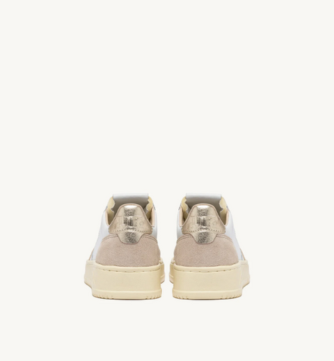 Sneakers Medalist Low – Pelle e suede bianca e oro