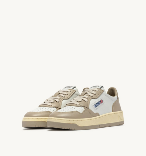 Sneakers Medalist Low – Bicolor in pelle bianca e Feather Gray