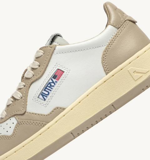 Sneakers Medalist Low – Bicolor in pelle bianca e Feather Gray
