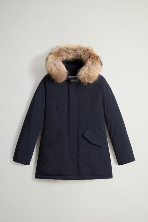 Woolrich Luxury Arctic Raccoon Parka - Melton Blue