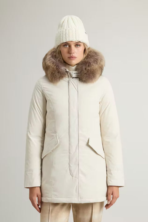 Woolrich Luxury Arctic Raccoon Parka - Milky Cream