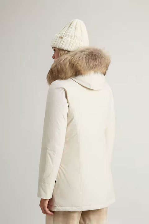 Woolrich Luxury Arctic Raccoon Parka - Milky Cream