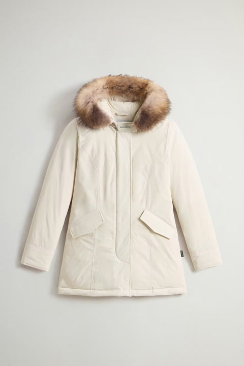 Woolrich Luxury Arctic Raccoon Parka - Milky Cream
