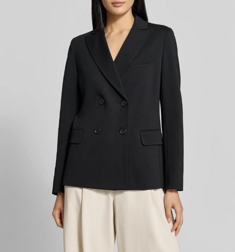 Blazer doppiopetto in jersey nero Weekend Max Mara Colibri