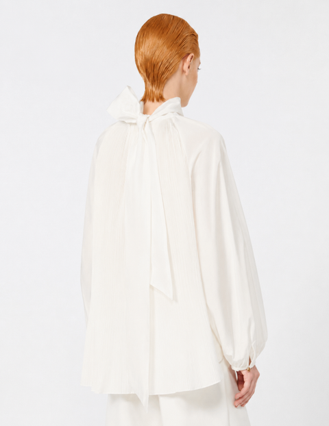 Max Mara Pianoforte Blusa in Taffetà di Seta - Vela